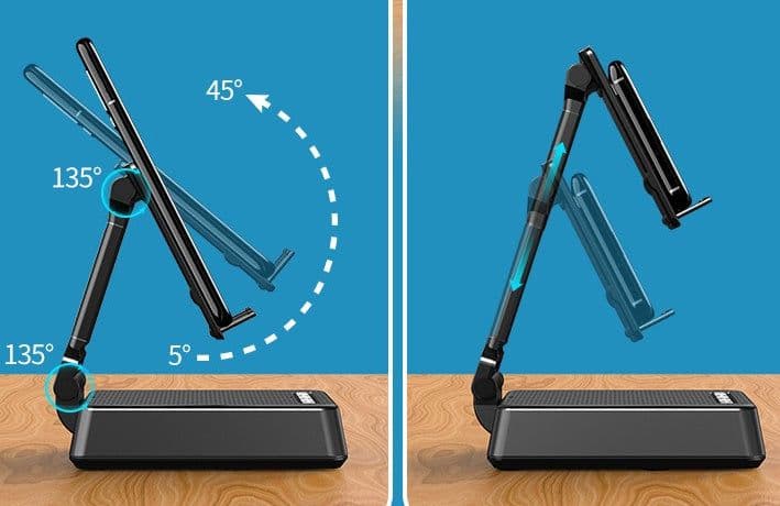 image-Mobile Phone Smart Broadcaster Stand Wireless Bluetooth Speaker Device HD Mic Strong Sound Field For Live Broadcast Desk Holder