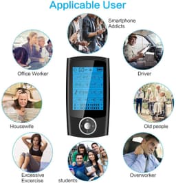 image-Digital Physiotherapy TENS Machine EMS Unit 16Mode Pulse Massage Body Muscle Electroestimulador Pads Best Pain Relief Shock Wave