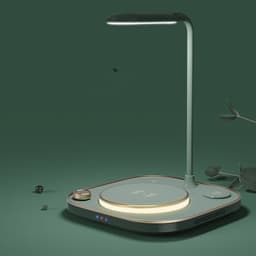 image-New Three-in-one Wireless Magnetic Charger 15W Fast Charging Desk Lamp Suitable