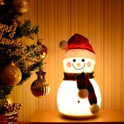image-Christmas Snowman Music Night Light Rechargeable Portable Cute Silicone Small Night Lamp Durable Baby Toy Lamp Christmas Gift