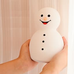 image-Christmas Snowman Music Night Light Rechargeable Portable Cute Silicone Small Night Lamp Durable Baby Toy Lamp Christmas Gift