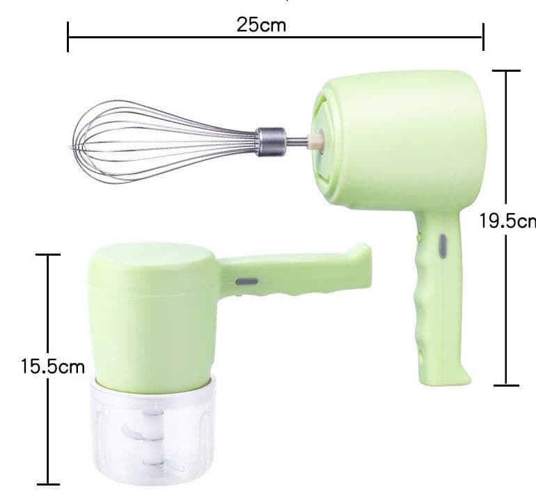 image-Blender 2 In 1 Multifunctional Electric Hand Mixer USB Planetary Handheld Mixer With Bowl Food Processors Chopper Beater Frother