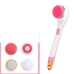 image-Electric Bath Brush Silicone Back Scrubber USB Rechargeable 2 Speeds Rotating Shower Brush Spa Waterproof Body Cleaning Brush