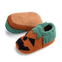 image-Baby Girls Boys Halloween Pumpkin Cosplay Slip-on Shoes Soft First Walking Children Canvas Shoes Kids Girls Walking Shoes