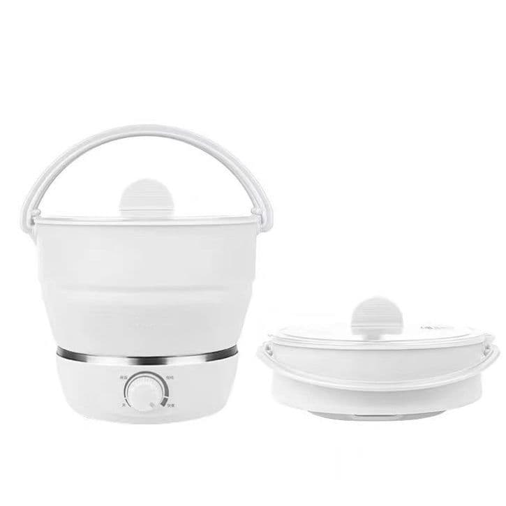 image-Portable Travel Folding Electric Cooker Multifunctional Electric Hot Pot Food Grade Silicone Dormitory Mini Electric Cooker