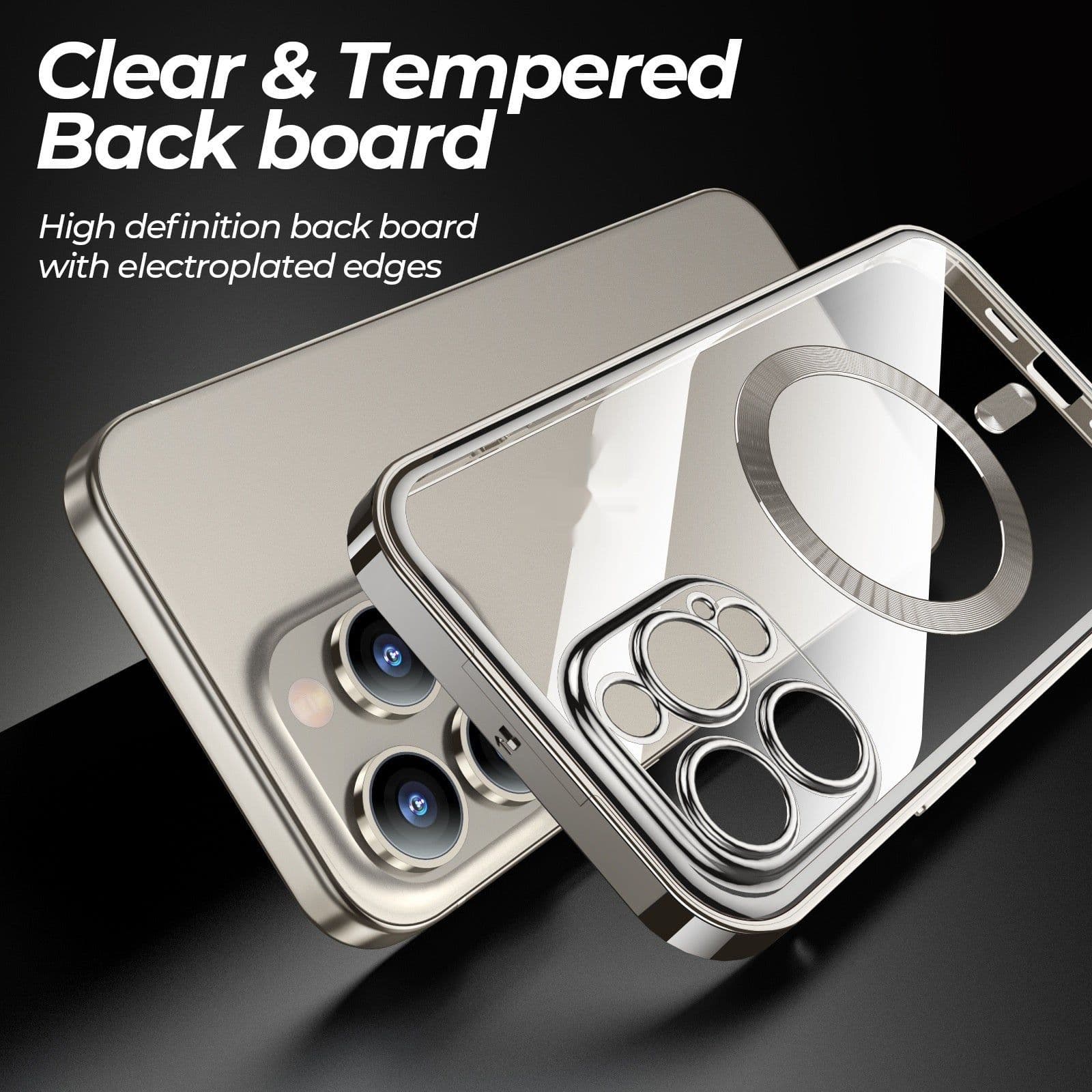 image-Anti-Privacy Metal Buckle Magnetic Support Wireless Charging Double-Sided Lens Full Cover Phone Case Protective Cover