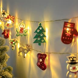 image-Christmas LED Light String Santa Claus Elk Snowman Xmas Ornament String Light Christmas Decorations New Year Navidad Gift