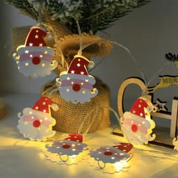 image-Christmas LED Light String Santa Claus Elk Snowman Xmas Ornament String Light Christmas Decorations New Year Navidad Gift