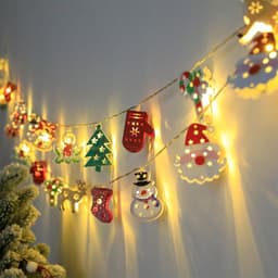 image-Christmas LED Light String Santa Claus Elk Snowman Xmas Ornament String Light Christmas Decorations New Year Navidad Gift