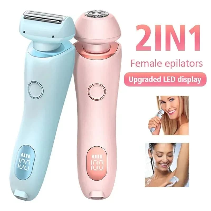 image-2 In 1 Hair Removal Epilator USB Rechargeable Trimmer Women Body Razor Face Leg Armpit Bikini Hand Pubic Shaver Hair Remover