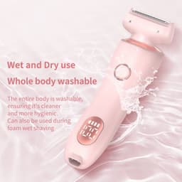 image-2 In 1 Hair Removal Epilator USB Rechargeable Trimmer Women Body Razor Face Leg Armpit Bikini Hand Pubic Shaver Hair Remover