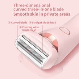 image-2 In 1 Hair Removal Epilator USB Rechargeable Trimmer Women Body Razor Face Leg Armpit Bikini Hand Pubic Shaver Hair Remover