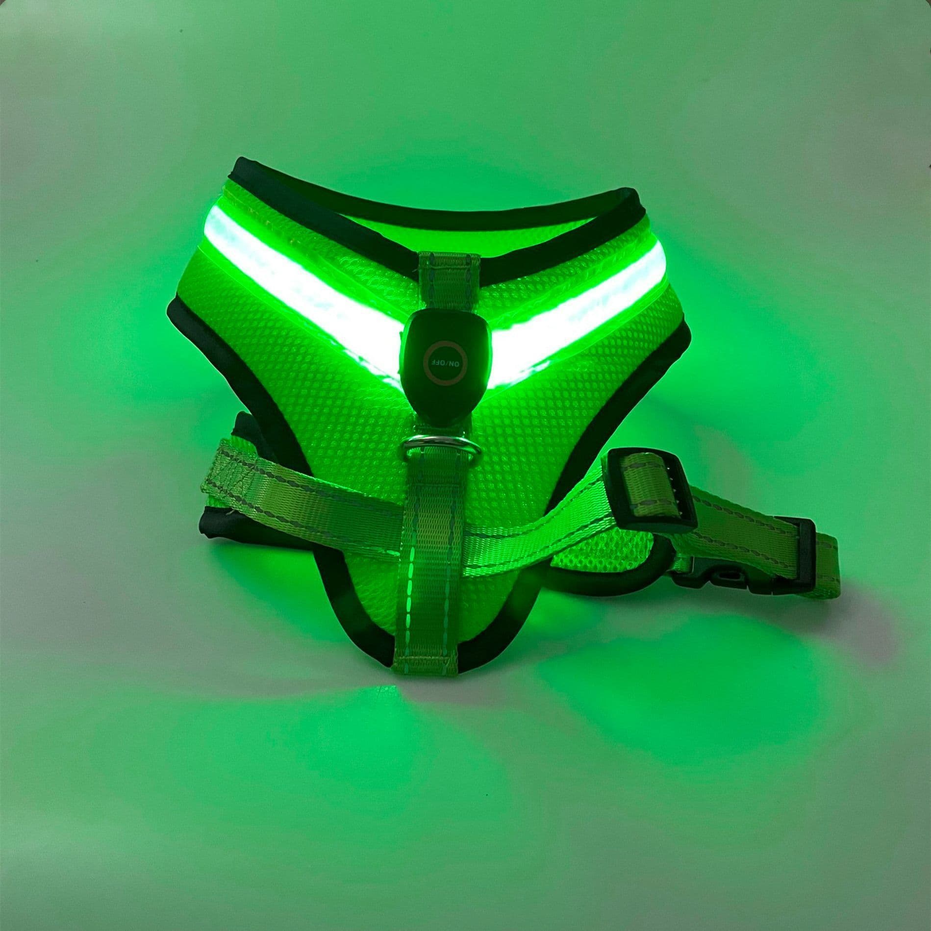 image-LED Luminous Dog Harness Led USB Charging Dog Chest Strap Vest Pet Safety Reflective Harness Pet Vest For Puppy Large Dog Pet Products