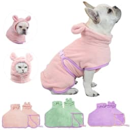 image-Pet Bathrobe Dog Bath Towel Super Absorbent Shower Cleaning Towel Dog Microfiber Drying Bath Towel Dogs Fast Dry Towel Pet Products