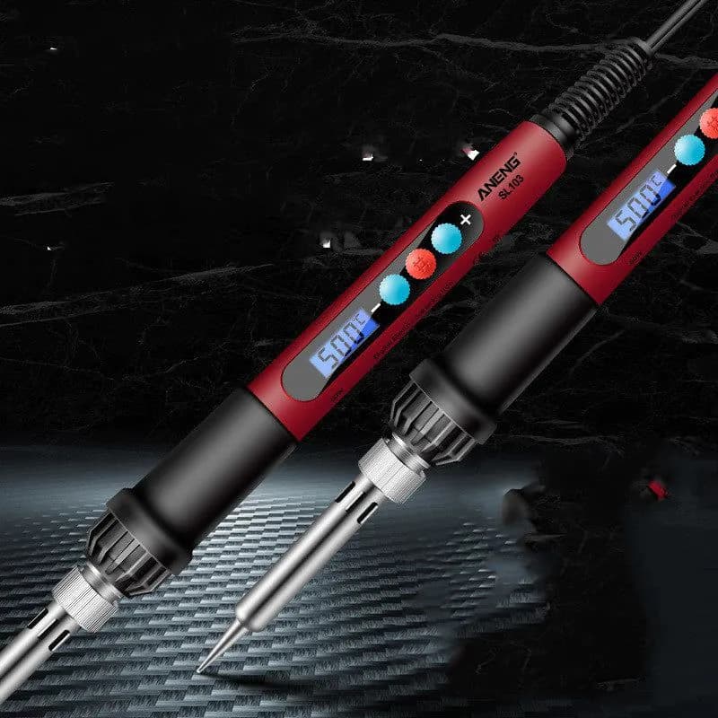 image-Constant Temperature Electric Soldering Iron Set Adjustable Temperature 60W Digital Display Internal Heat Welding