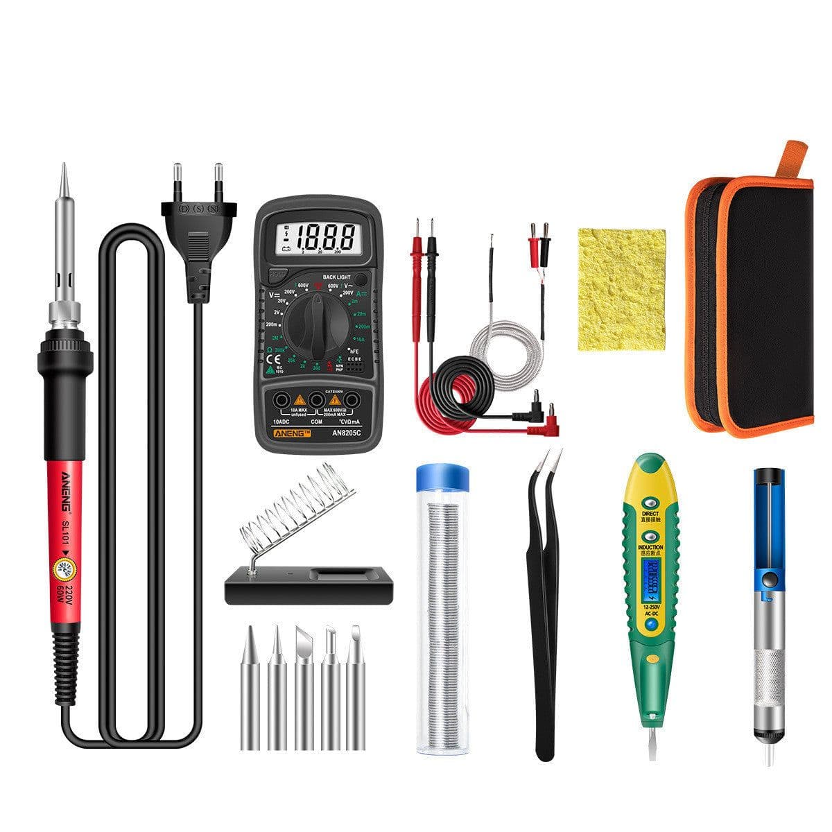image-Constant Temperature Electric Soldering Iron Set Adjustable Temperature 60W Digital Display Internal Heat Welding