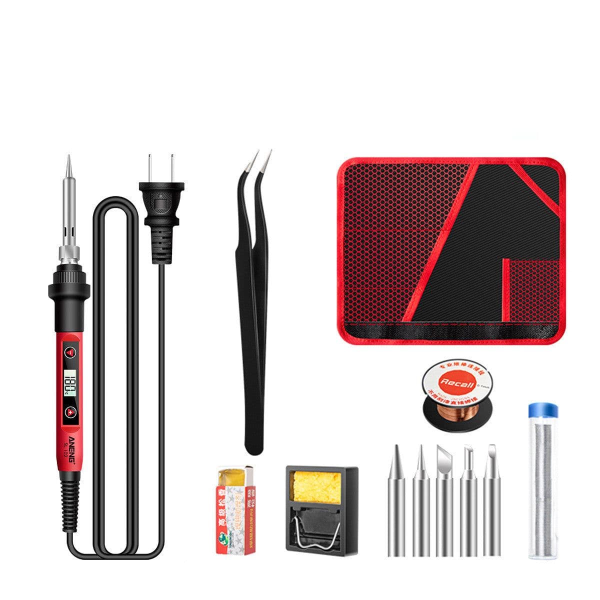 image-Constant Temperature Electric Soldering Iron Set Adjustable Temperature 60W Digital Display Internal Heat Welding