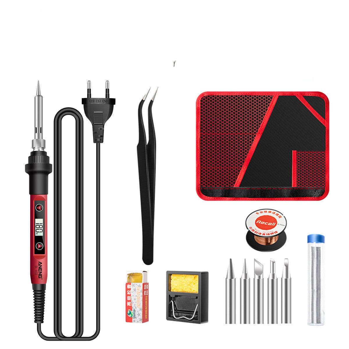 image-Constant Temperature Electric Soldering Iron Set Adjustable Temperature 60W Digital Display Internal Heat Welding