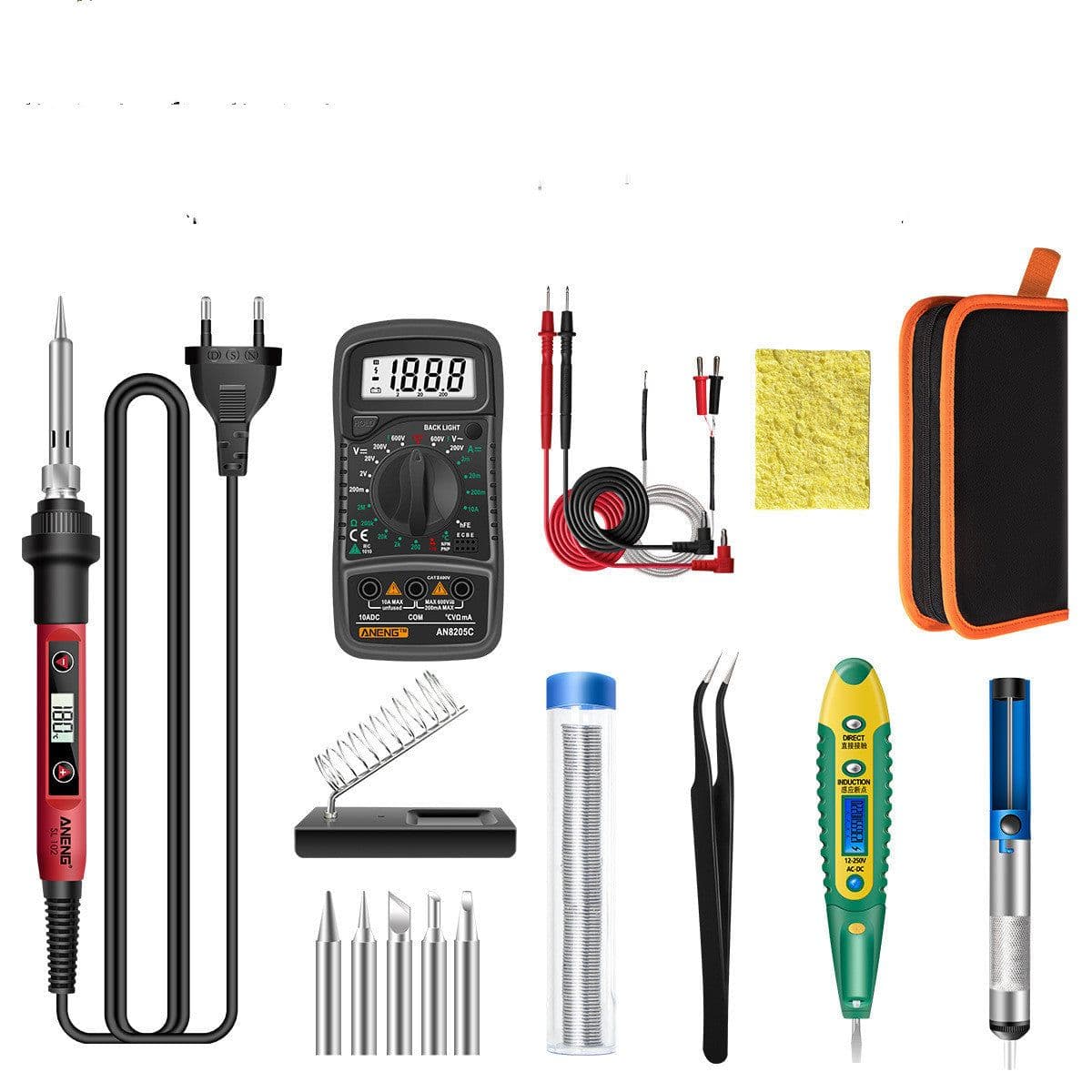 image-Constant Temperature Electric Soldering Iron Set Adjustable Temperature 60W Digital Display Internal Heat Welding
