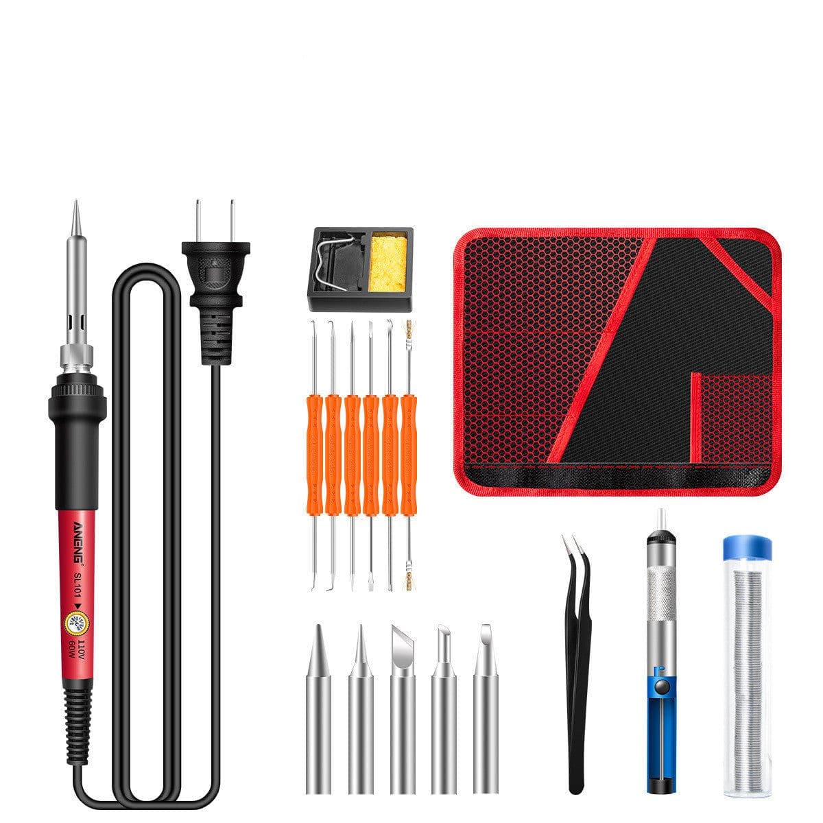 image-Constant Temperature Electric Soldering Iron Set Adjustable Temperature 60W Digital Display Internal Heat Welding