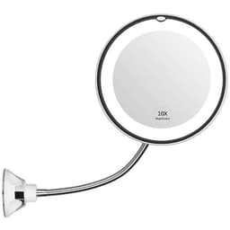 image-360 Swivel 10x Magnifying Bright LED Lighted Makeup Mirror