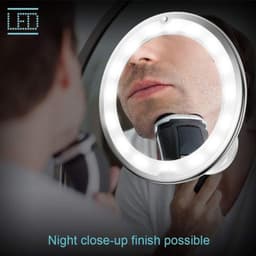 image-360 Swivel 10x Magnifying Bright LED Lighted Makeup Mirror