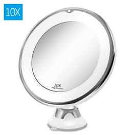 image-360 Swivel 10x Magnifying Bright LED Lighted Makeup Mirror