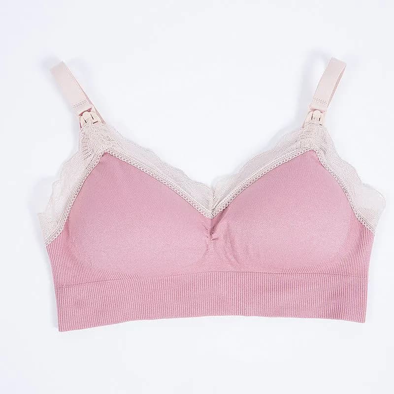 image-Pregnant Women Breastfeeding Bra No Rims - Anti-Sagging One-Handed (60 characters)