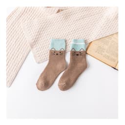 image-All-match Cartoon Winter Thicken Thermal Cat Terry Women's Mid-calf Length Sock