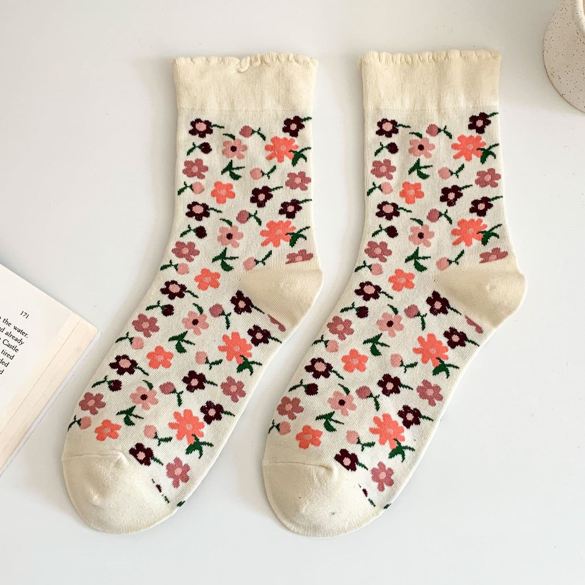 image-Cute Lace Rhombus Preppy Stockings