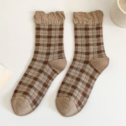 image-Cute Lace Rhombus Preppy Stockings