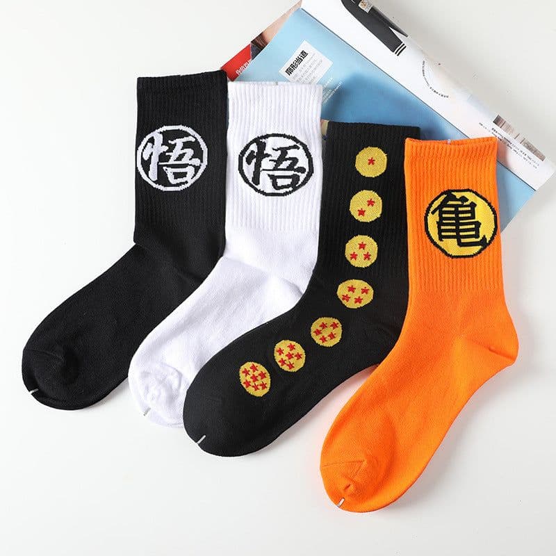 image-Fashion Brand Dragon Ball Wukong Turtle Mid Tube Cotton Male And Female Stockings