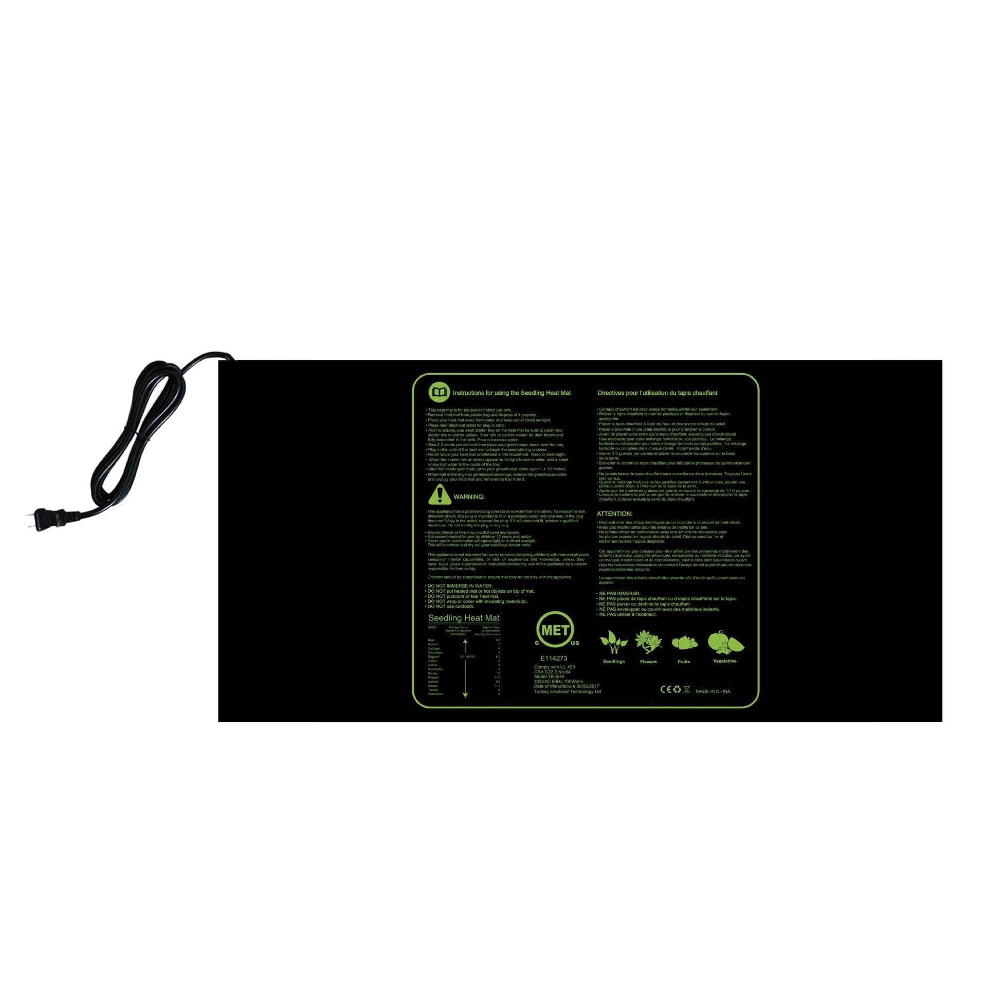 image-Plant Temperature Regulating Heating Pad Seed Growth Germination Waterproof Heating Pad Seedling Cultivation Seedling Pad