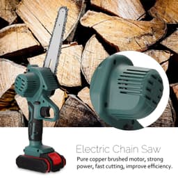 image-Small Electric Saw Lithium Battery One Hand Mini Electric Chainsaw Logging