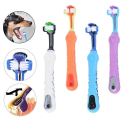 image-Three Sided Pet Toothbrush Dog Brush Bad Breath Tartar Teeth Care