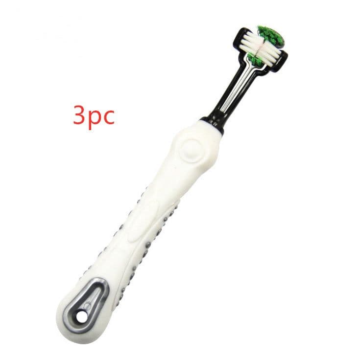image-Three Sided Pet Toothbrush Dog Brush Bad Breath Tartar Teeth Care