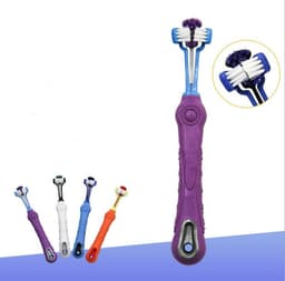 image-Three Sided Pet Toothbrush Dog Brush Bad Breath Tartar Teeth Care