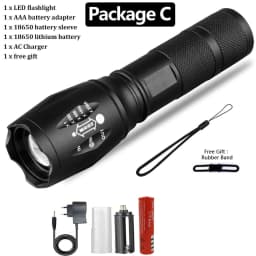 image-Strong Light Flashlight Special Forces Rechargeable Home Self-Defense Waterproof Riding Mini Camping Premium Super Bright Flashlight