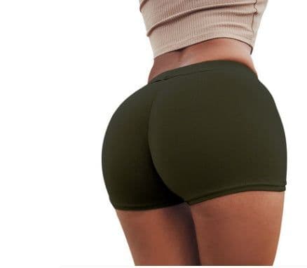image-High Waist Stretch Fitness Yoga Gym Shorts Seamless Short Scrunch Butt