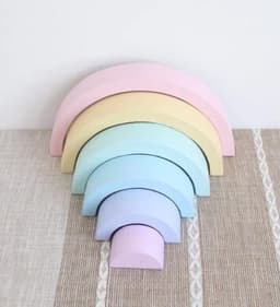 image-Jigsaw Puzzle Large 12-piece Arch Bridge Rainbow Building Blocks Early Childhood Education Toys