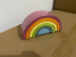 image-Jigsaw Puzzle Large 12-piece Arch Bridge Rainbow Building Blocks Early Childhood Education Toys