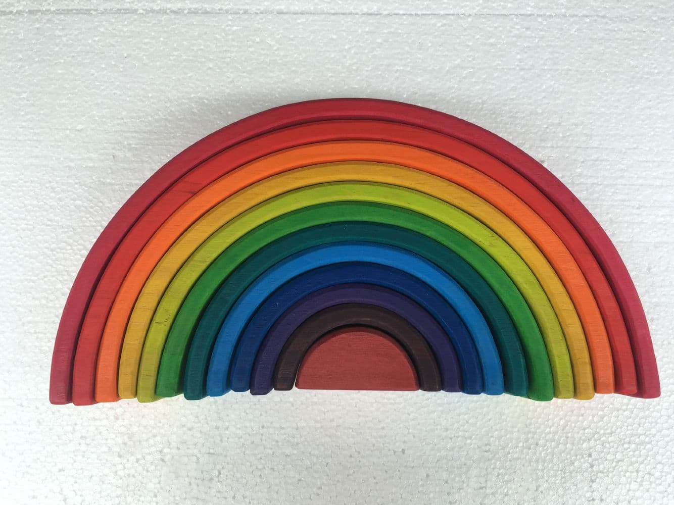 image-Jigsaw Puzzle Large 12-piece Arch Bridge Rainbow Building Blocks Early Childhood Education Toys
