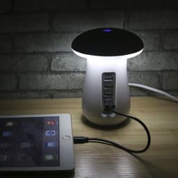 image-2 In 1 Multifunction Mushroom Lamp LED Lamp Holder USB Charger Home Office Supplies