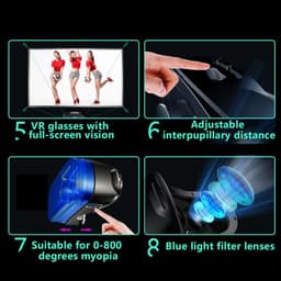 image-VR Helmet 3D Glasses Virtual Reality Support 0-800 Myopia For Smartphone Smart Phone Headset