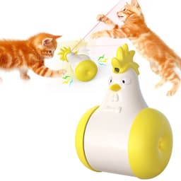 image-Funny Cat Toy New Product Electric Sounding Tumbler Hair Laser Chicken Funny Cat Toy