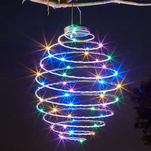 image-Solar Spiral Iron Lamp Pineapple Decoration Garden Outdoor Courtyard LED