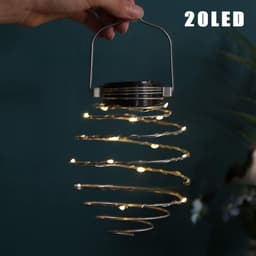 image-Solar Spiral Iron Lamp Pineapple Decoration Garden Outdoor Courtyard LED