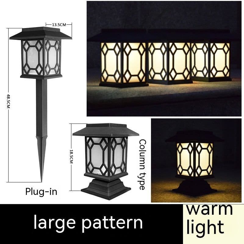 image-Solar powered lamp in the courtyard garden of Xiaogong