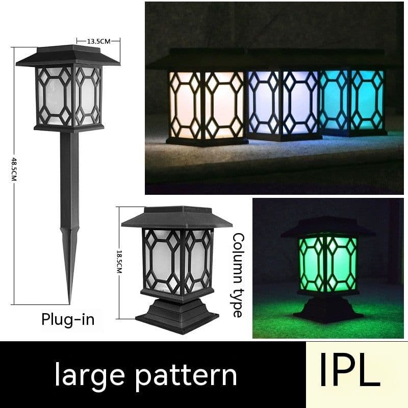 image-Solar powered lamp in the courtyard garden of Xiaogong