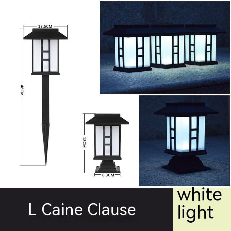 image-Solar powered lamp in the courtyard garden of Xiaogong